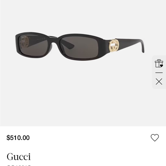 Gucci Sunglasses in Black with Gold Detail - Picture 2 of 3